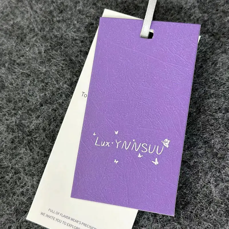 Custom Purple Brand Hang Tag