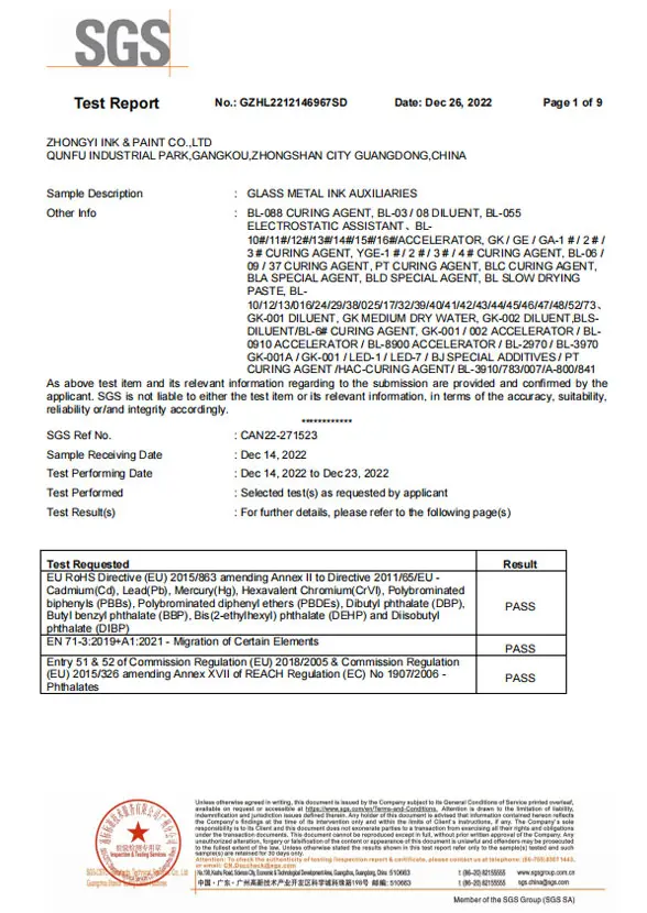 SGS Test Report