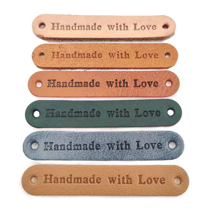 Personalized Leather Labels - I Like Crochet